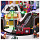 Christmas village set, toyshop with train in motion, 10x10x10 in s4