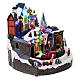 Christmas village toy shop and moving train 25x25x25 cm s5
