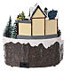 Christmas village toy shop and moving train 25x25x25 cm s7