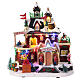 Christmas Village toy shop with moving cars 30x30x15 cm s1
