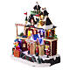 Christmas Village toy shop with moving cars 30x30x15 cm s3