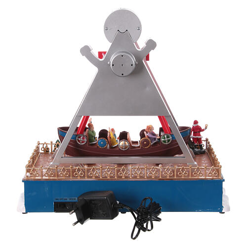 Barca del bucaniere in ambiente natalizio 30x20x35 cm 6