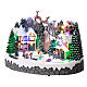 Villaggio di Natale con pista di pattinaggio e Babbo Natale 25x40x25 cm s3