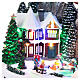 Villaggio di Natale con pista di pattinaggio e Babbo Natale 25x40x25 cm s4