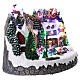 Villaggio di Natale con pista di pattinaggio e Babbo Natale 25x40x25 cm s5