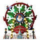 Weihnachtsmarkt-Szene mit Riesenrad, Beleuchtung, Bewegung und Musik, 35x30x20 cm s2