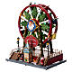 Weihnachtsmarkt-Szene mit Riesenrad, Beleuchtung, Bewegung und Musik, 35x30x20 cm s3