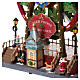 Weihnachtsmarkt-Szene mit Riesenrad, Beleuchtung, Bewegung und Musik, 35x30x20 cm s5
