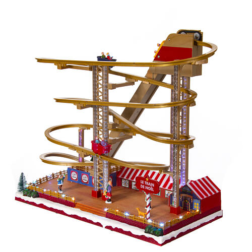 Christmas rollercoaster in motion, 16x18x8 in 3