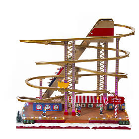 Moving Christmas roller coaster 40x45x20 cm