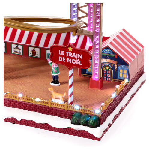 Moving Christmas roller coaster 40x45x20 cm 2