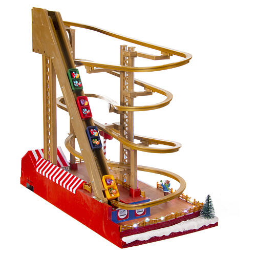 Moving Christmas roller coaster 40x45x20 cm