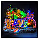Animated Christmas Village with little train and moving car 30x40x25 cm s2