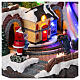 Animated Christmas Village with little train and moving car 30x40x25 cm s9