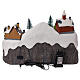 Animated Christmas Village with little train and moving car 30x40x25 cm s10