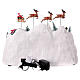 Snowy mountain with flying Santa, Christmas village set, 12x16x12 in s5