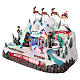 Villaggio montagna innevata Babbo Natale in volo 30x40x30 cm s3
