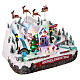 Villaggio montagna innevata Babbo Natale in volo 30x40x30 cm s4