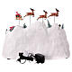 Villaggio montagna innevata Babbo Natale in volo 30x40x30 cm s5