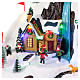 Christmas village on a mountain with train and animated ski slope, 14x16x12 in s4