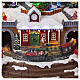 Christmas village set with train and Christmas tree in motion, 14x18x14 in s3