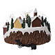 Christmas village set with train and Christmas tree in motion, 14x18x14 in s9