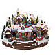 Villaggio con treno e albero in movimento 35x45x35 cm s1