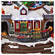 Villaggio con treno e albero in movimento 35x45x35 cm s3