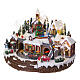 Villaggio con treno e albero in movimento 35x45x35 cm s4