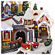 Villaggio con treno e albero in movimento 35x45x35 cm s7