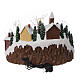 Villaggio con treno e albero in movimento 35x45x35 cm s9