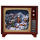 Vintage television with miniature Christmas village in motion, 18x24x10 in s1