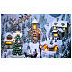 Vintage television with miniature Christmas village in motion, 18x24x10 in s4