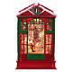 Palla di vetro a forma di casa con Babbo Natale 25x15x10 cm s1