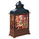 Snow globe: lantern with Santa Claus and a dog, 12x6x4 in s4