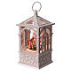 Snow globe: lantern with Santa Claus and elves, 10x4x4 in s3