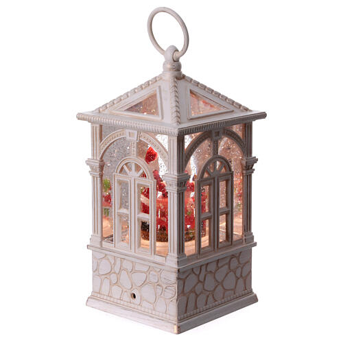 Szklana kula - lampion z Mikołajem i elfami, 25x10x10 cm 4