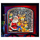 Christmas snow ball in a miniature train with lights, 8x20x4 in s4