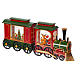 Christmas snow ball in a miniature train with lights, 8x20x4 in s5