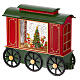Christmas snow ball in a miniature train with lights, 8x20x4 in s11