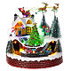 Christmas village set with train in motion 8x8x8 in s1