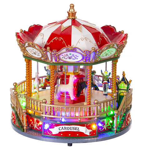 Christmas carousel in motion with music, 10x10x10 in 1