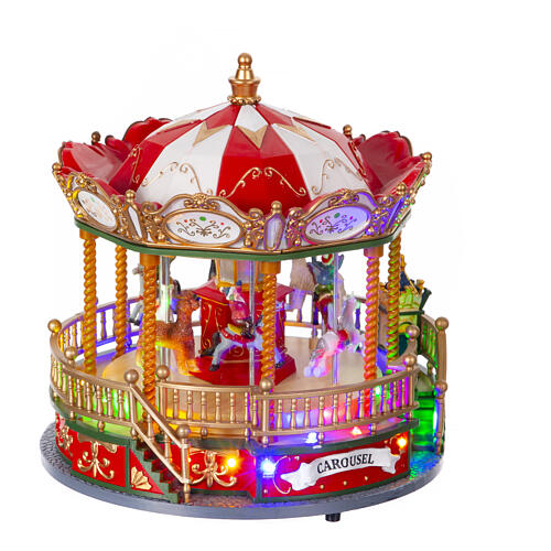 Christmas carousel in motion with music, 10x10x10 in 5