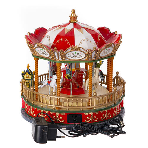 Carrousel avec animaux en mouvement et musique 25x25x25 cm 6