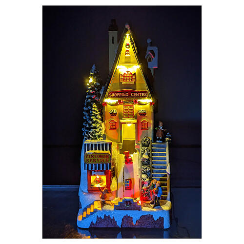 Winterszene, Spielzeugladen in weihnachtlicher Atmosphäre, 38x19x18 cm 2