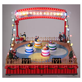 Spinning teacups in motion, 10x12x12 in