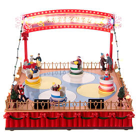 Animated cup carousel decoration 25x30x30 cm