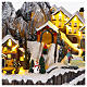 Winterszene, winterliches Dorf vor Gebirgskulisse und Rodelbahn, 25x30x20 cm s3