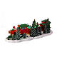 Christmas train with tree in motion 6x20x8 in s8