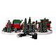 Christmas train with tree in motion 6x20x8 in s10